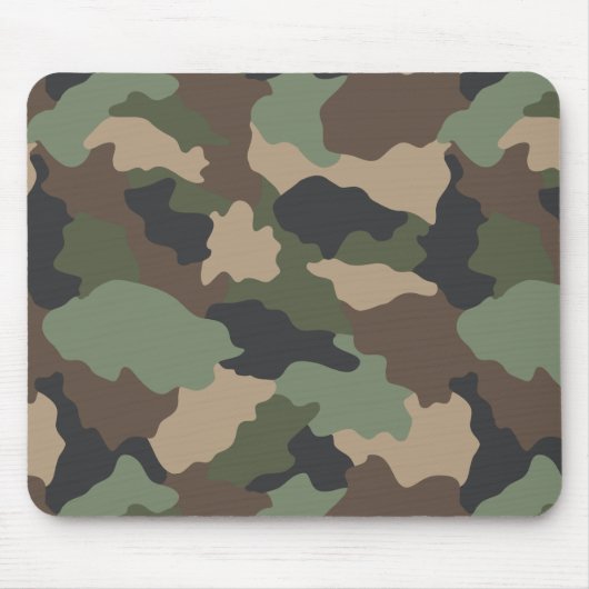 Camouflage Woodland Camouflage Khaki Tan Black Mousepad (Vorne)