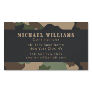 Camouflage Woodland Camouflage Khaki Tan Magnetische Visitenkarte