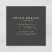 Camouflage Woodland Camouflage Khaki Tan Quadratische Visitenkarte (Rückseite)