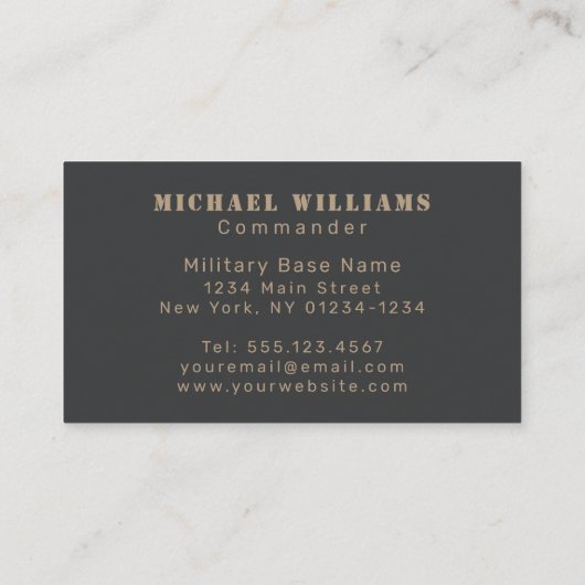 Camouflage Woodland Camouflage Khaki Tan Visitenkarte (Rückseite)