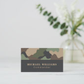 Camouflage Woodland Camouflage Khaki Tan Visitenkarte (Stehend Vorderseite)