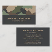 Camouflage Woodland Camouflage Khaki Tan Visitenkarte (Vorne/Hinten)