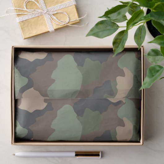 Camouflage Woodland Camouflage Military Khakan Tan Seidenpapier (Geschenk)