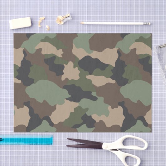 Camouflage Woodland Camouflage Military Khakan Tan Seidenpapier (Handwerk)