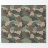 Camouflage Woodland Camouflage Military Khaki Tan  Geschenkpapier (Flach)