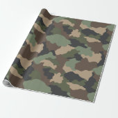 Camouflage Woodland Camouflage Military Khaki Tan  Geschenkpapier (Ungerollt)