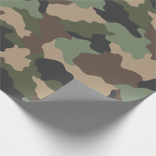 Camouflage Woodland Camouflage Military Khaki Tan  Geschenkpapier