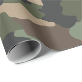 Camouflage Woodland Camouflage Military Khaki Tan  Geschenkpapier (Rolleneckpunkt)