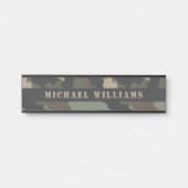 Camouflage Woodland Camouflage Military Khaki Tan  Türschild (Vorderseite )