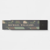 Camouflage Woodland Camouflage Military Khaki Tan  Türschild (Vorderseite )