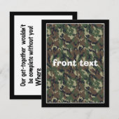 Camouflage Woodland Einladung (Vorne/Hinten)