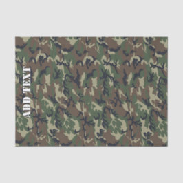 Camouflage Woodland Green Military Pattern Seidenpapier
