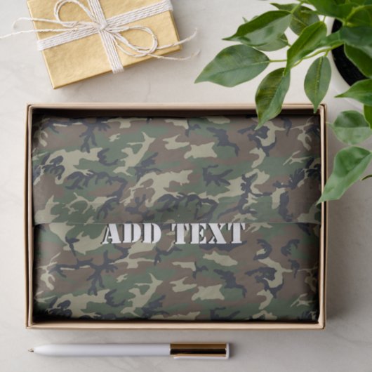 Camouflage Woodland Green Military Pattern Seidenpapier (Geschenk)