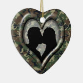 Camouflage Woodland Keramik Ornament (Rechts)