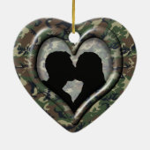 Camouflage Woodland Keramik Ornament (Hinten)