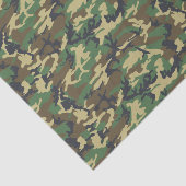 Camouflage Woodland Military Print Seidenpapier (Ausschnitt)