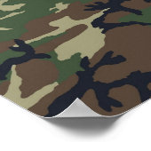 Camouflage Woodland Poster (Ecke)