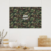 Camouflage Woodland Poster (Küche)