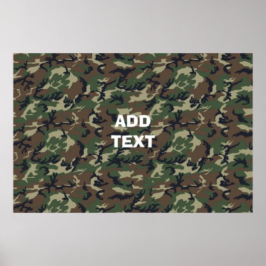 Camouflage Woodland Poster (Vorne)