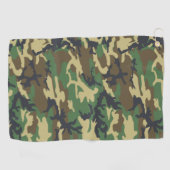 Camouflage Woodlands Muster  Golfhandtuch (Horizontal)