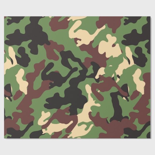 Camouflage Wrapping Paper Geschenkpapier (Flach)