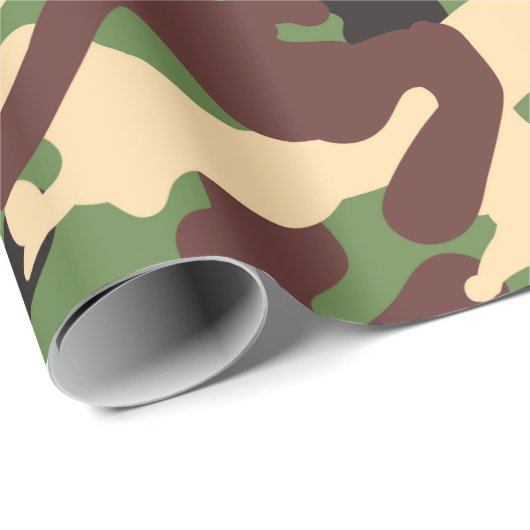 Camouflage Wrapping Paper Geschenkpapier (Rolleneckpunkt)