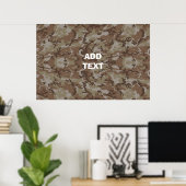 Camouflage-Wüste Poster (Heimbüro)