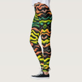 Camouflage Yellow Orange Psychedelic Pattern Leggings (Links)