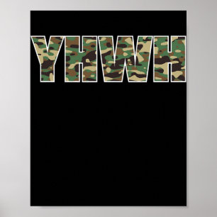 Camouflage YHWH Yahweh Christliche Camouflage Jagd Poster