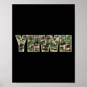 Camouflage Yhwh Yahweh Christliche Camouflage Jagd Poster