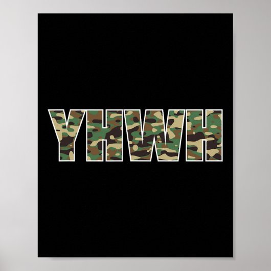 Camouflage Yhwh Yahweh Christliche Camouflage Jagd Poster (Vorne)