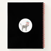 Camouflage Zebra mit Blue Flowers Spiral Notebook Notizblock (Rückseite)