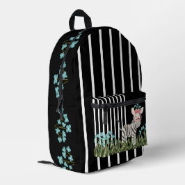 Camouflage Zebra mit Blumenbezug Bedruckter Rucksack