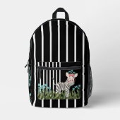 Camouflage Zebra mit Blumenbezug Bedruckter Rucksack (Vorderseite)