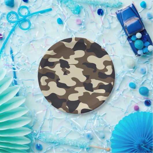 Camouflage Zubehör Pappteller (Party)