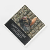 Camouflage zum Geburtstag der Männer Türkei Jagd a Serviette (Ecke)