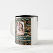 Camouflage Zweifarbige Tasse (Vorderseite Links)