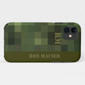 camouflaged checkered green Case-Mate iPhone hülle (Rückseite (Horizontal))