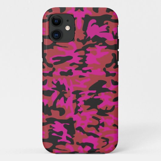 Camouflagemuster des heißen Rosas Case-Mate iPhone Hülle (Rückseite)
