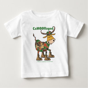 Camouflauge Bull Baby T-shirt