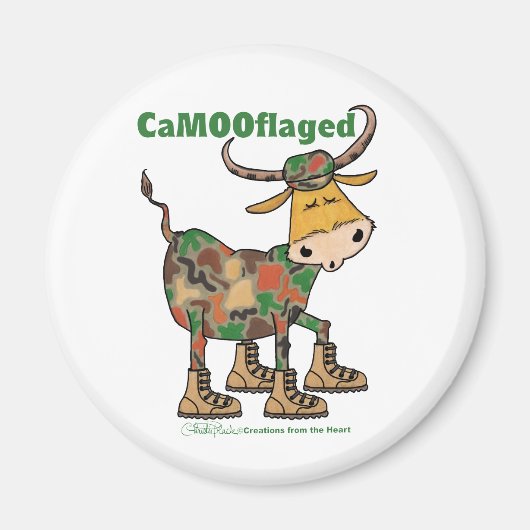 Camouflauge Bull Magnet (Vorne)