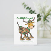 Camouflauge Bull Postkarte (Stehend Vorderseite)
