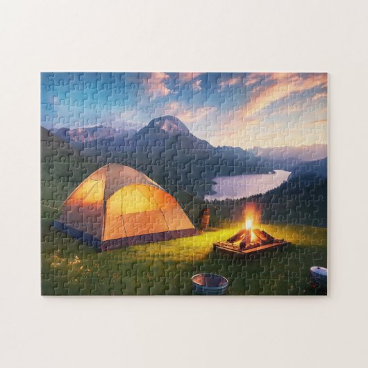 Camp Art Quiet Campingplatz 2 Foto Puzzles Interne (Horizontal)