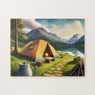 Camp Art Stille Campingplatz 1 Foto Puzzle Interne