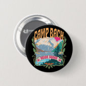 Camp Bach 2025 Bride Squad Retro Camping Bachelore Button (Vorne & Hinten)