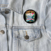 Camp Bach 2025 Bride Squad Retro Camping Bachelore Button (Beispiel)