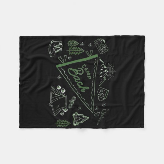 Camp Bach Adventure Camping Junggeselinnen-Abschie Fleecedecke (Vorderseite (Horizontal))