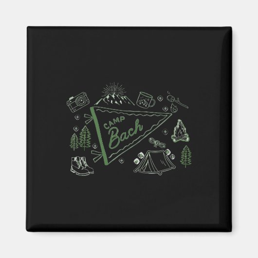 Camp Bach Adventure Camping Junggeselinnen-Abschie Magnet (Vorne)