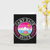 Camp Bach Bride Bridesmaid Retro Camping Bachelore Karte (Gelbe Blume)