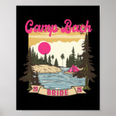 Camp Bach Bride Bridesmaid Retro Camping Bachelore Poster (Vorne)